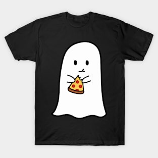 Ghost eating pizza T-Shirt